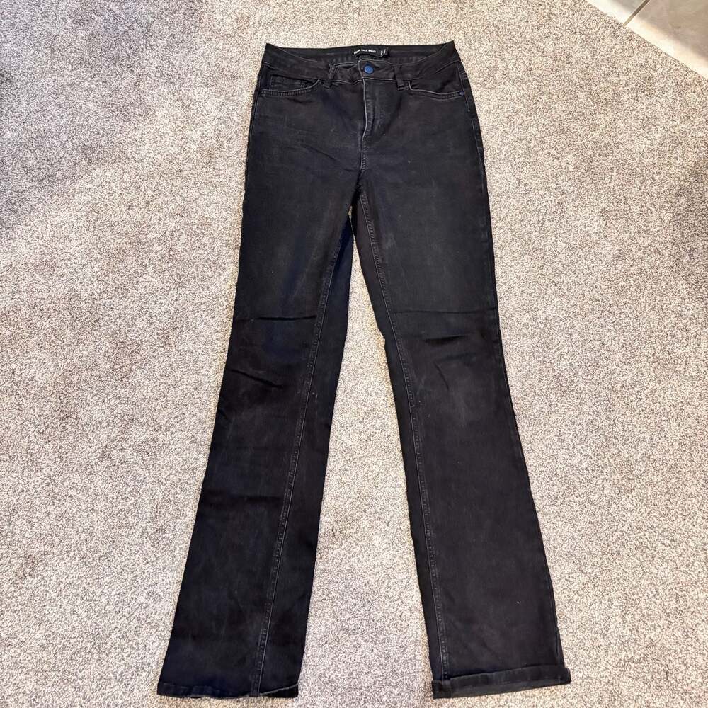 Long Tall Sally Washed Black Trouser Bootcut Jeans Size US 10
